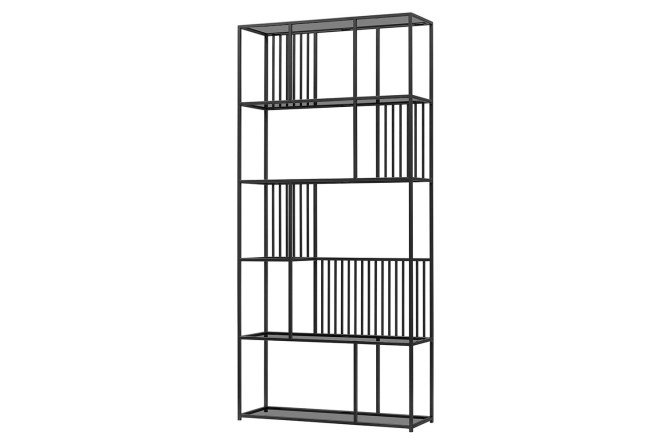 Изображение товара Стеллаж Soho 90х192х30 см металлический со стеклянными полками