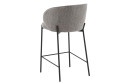Стул барный Stool Group Тисдейл 56х94.5х56 см, цвет обивки серый, ножек чёрный