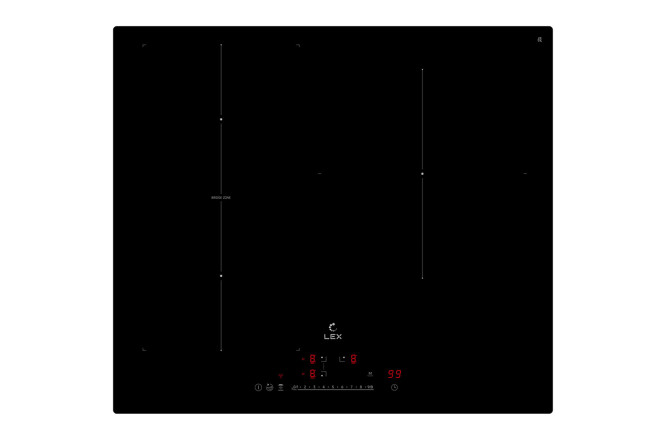 Изображение товара Индукционная варочная панель LEX Evi 631A I BL 59 см стеклокерамика трех зон нагрева