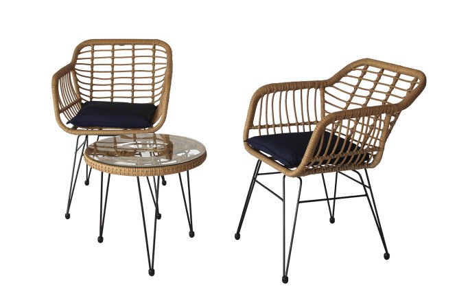 Изображение товара Набор мебели Андриан мини GS008 цвет каркаса чёрный, отделки бежевый