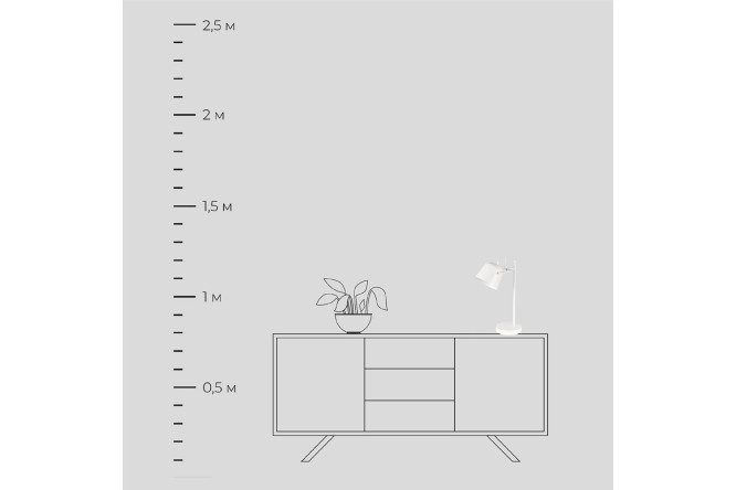Лампа прикроватная EVOLUCE Blank E27, 13x50x24.5 см