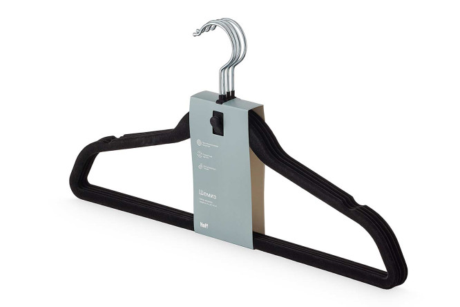 Изображение товара Набор вешалок для одежды HOFF Шемиз 4 шт. пластиковые для гардероба