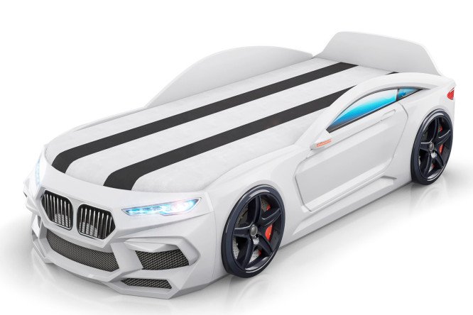 Изображение товара Кровать-машина Romeo с подъёмным механизмом 70х170 см белая