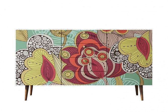 Изображение товара Комод Berber 160х70х40 см с принтом коричневый меблировка для спальни и гостиной