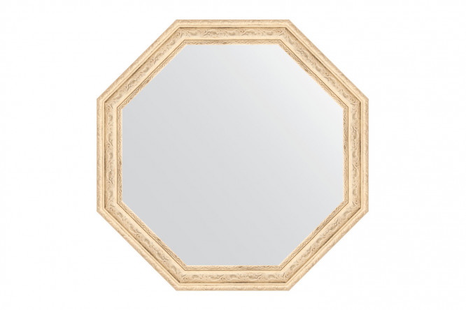 Изображение товара Зеркало настенное в багетной раме EVOFORM Octagon BY 3963, слоновая кость 54х54 см