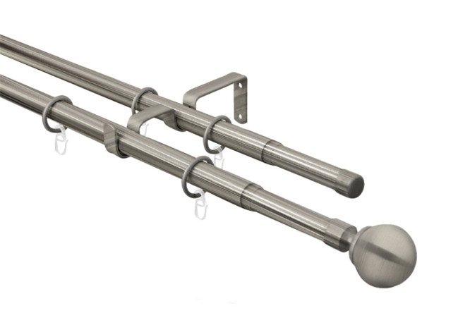 Изображение товара Карниз-телескоп двойной раздвижной ARTTEX 15.587 хром матовый / металл