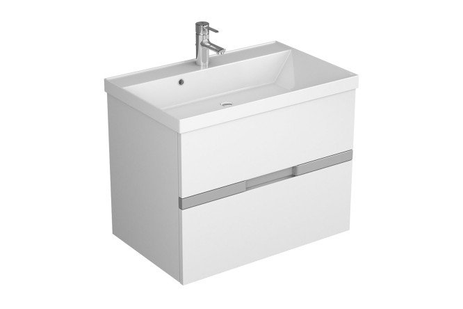 Изображение товара Современная подвесная тумба Allia 70 с раковиной белый глянец