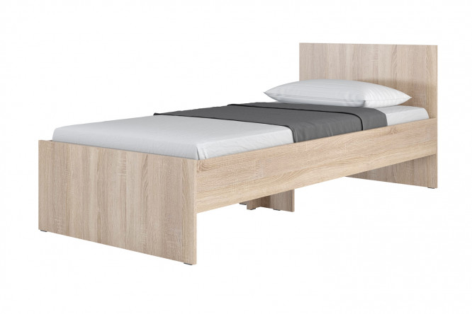 Кровать без подъёмного механизма Николь 90х200 см, дуб сонома