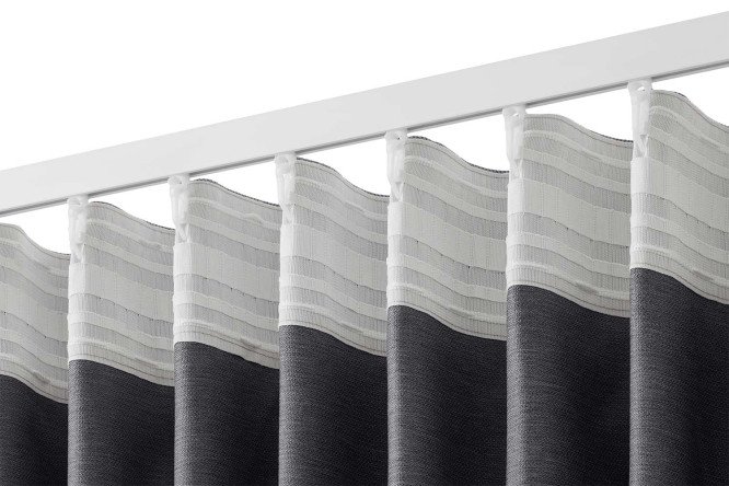 Фото 7 Штора ESTUDI BLANCO Hazel 180х300 см, 1 шт., цвет графитовый