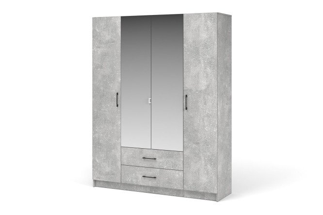 Изображение товара Шкаф с зеркалом Чикаго 4 двери и 2 ящика 160x205x47 см