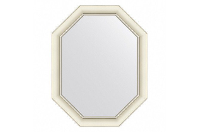 Изображение товара Настенное зеркало в багетной раме EVOFORM Octagon 56х71 см белое с серебром