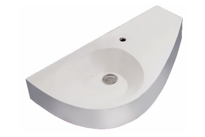 Изображение товара Подвесная раковина 1Marka Элипс Piccolo 85х10х46 см белый для ванной комнаты