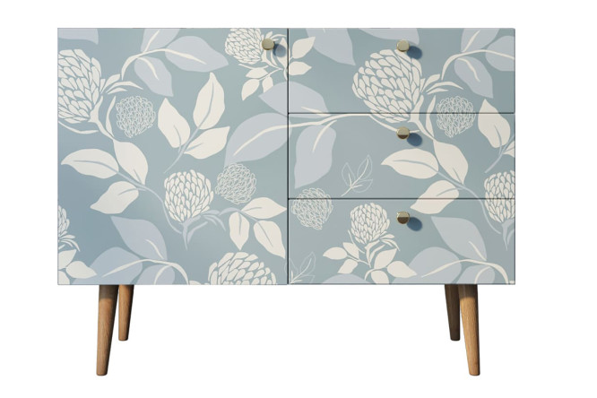 Изображение товара Комод с 3 ящиками и дверцей Berber современный дизайн коричневый