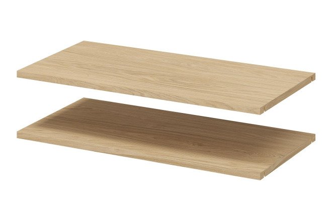 Изображение товара Комплект полок HOFF Блокс 2 шт. для каркаса 75x35 см светлый дуб