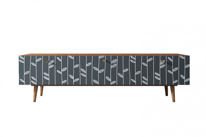 Изображение товара Тумба под TV Berber 180x50x45 см ЛДСП массив ясеня современная мебель