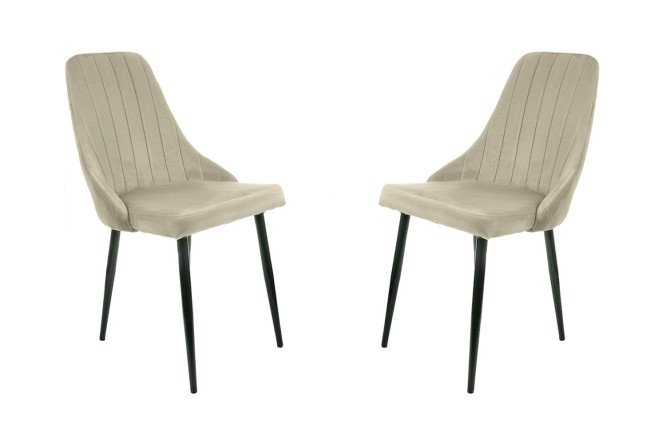 Изображение товара Комплект стульев Милан 46х89х44 см из вельвета и стальных ножек