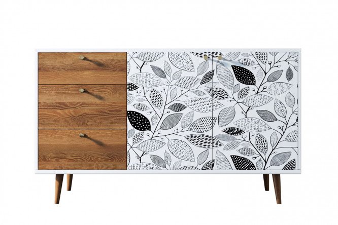 Изображение товара Комод Berber 150x90x45 см с принтовым фасадом и коричневым каркасом