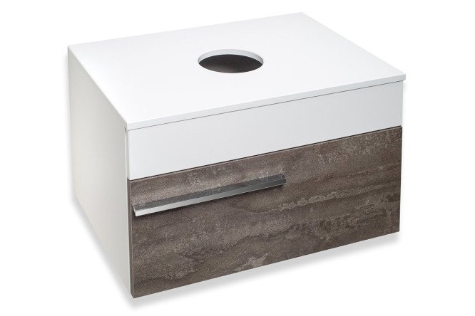 Изображение товара Подвесная тумба RUNO Вудлайн 65 см белая без раковины