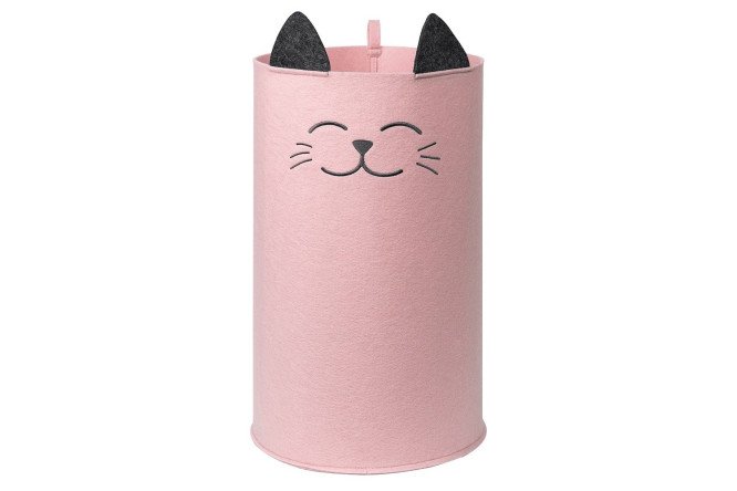 Изображение товара Органайзер для хранения Funny корзинка котик розовый 30x48x30 см