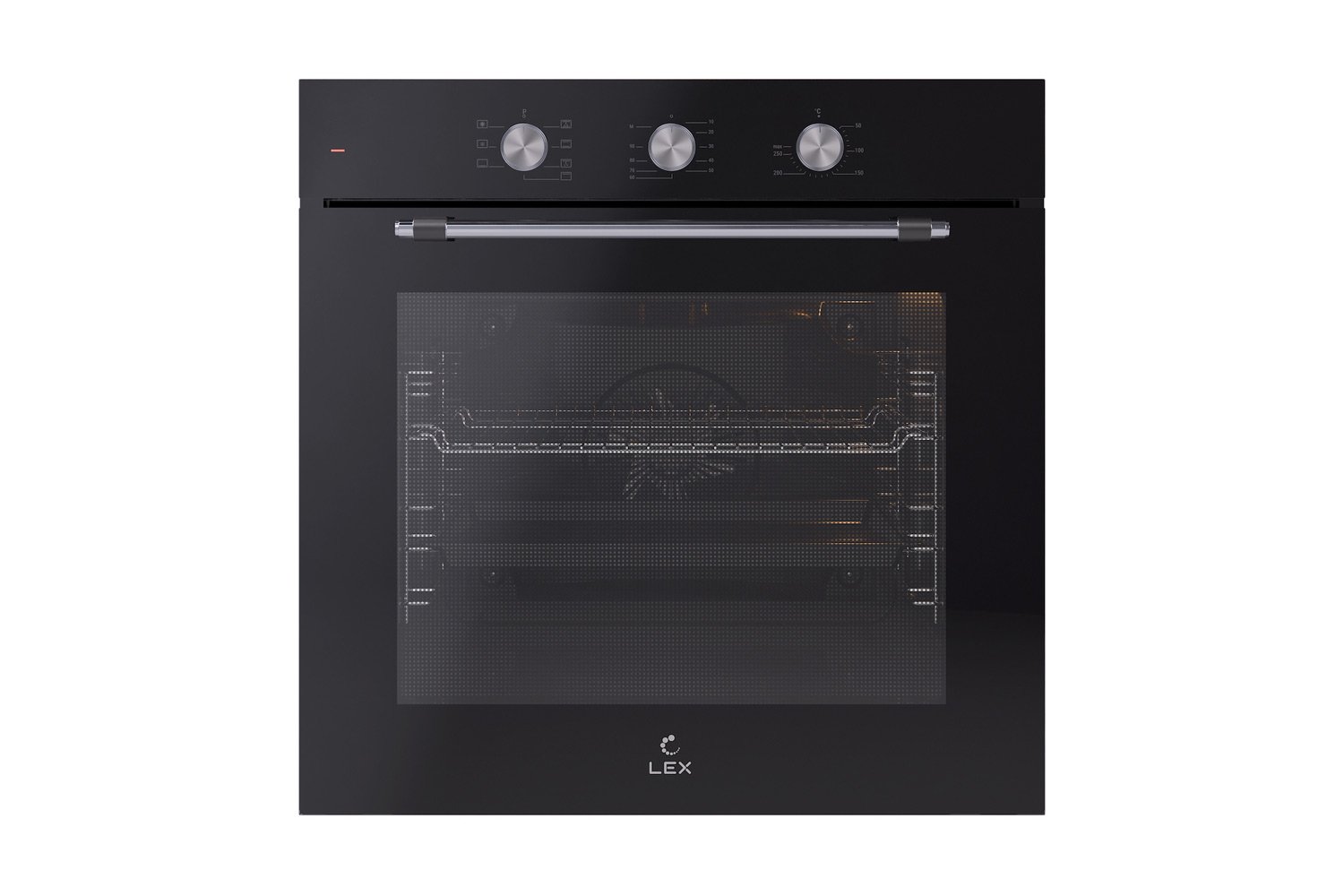 Электрический духовой шкаф LEX EDP 670 BL MAX, чёрный, нержавеющая сталь 59.5х59.5х54.7 см