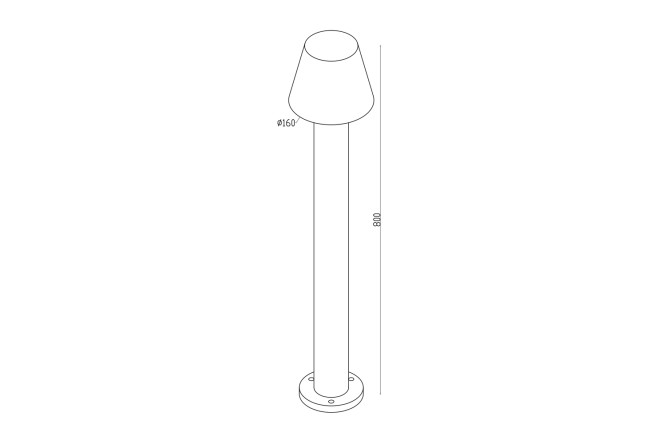 Фонарь-столб уличный LED MAYTONI DECORATIVE LIGHTING Outdoor Harz 5 Вт, LED