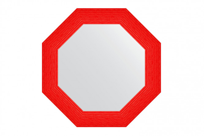 Изображение товара Зеркало настенное EVOFORM Octagon 67х67 см в багетной раме красная волна