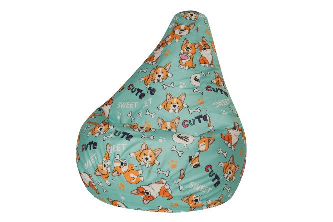 Изображение товара Кресло-мешок груша Корги XL, велюр, комфортное и стильное