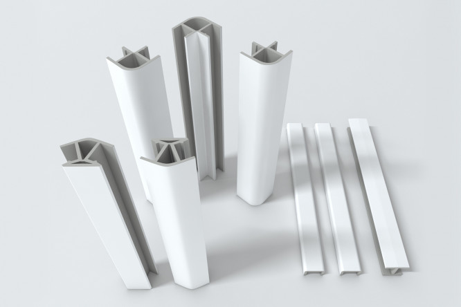 Изображение товара Комплект заглушек и соединителей из ПВХ для пластиковых конструкций