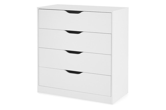 Изображение товара Комод Нордик с 4 ящиками белый современный стиль