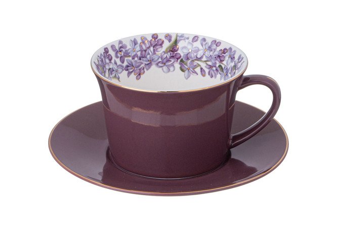 Изображение товара Чайная пара на 1 персону Lefard Lilac 250 мл, Фарфор