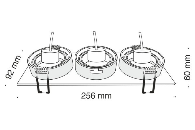 Светильник встраиваемый MAYTONI Downlight Atom 25.6x6x9.2 см, GU10