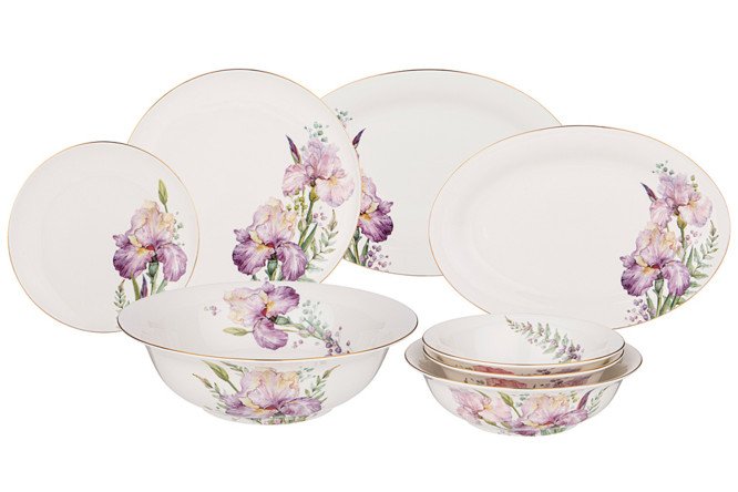 Изображение товара Обеденный сервиз Lefard Irises на 6 персон 23 предм., Фарфор