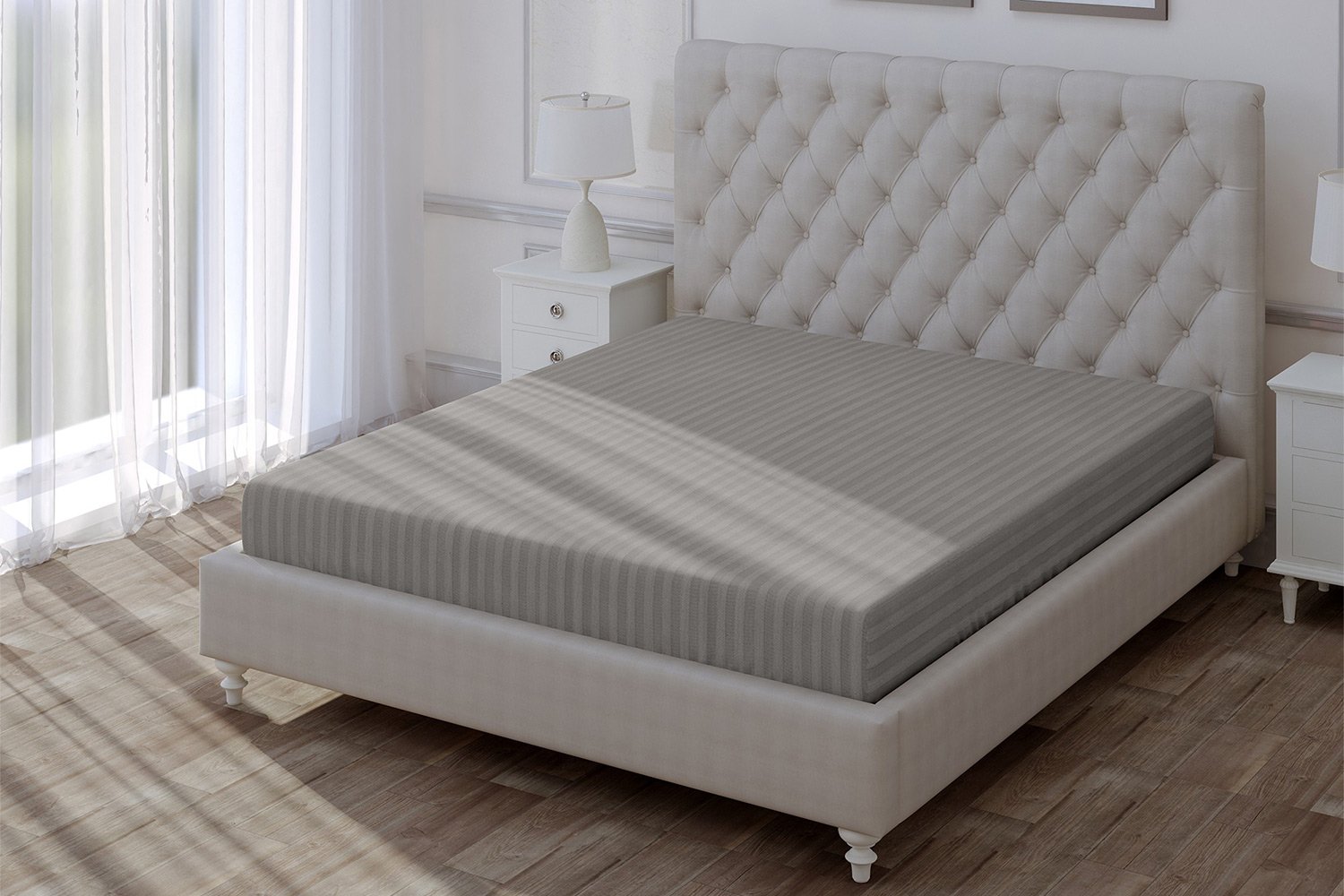 Verossa Простыня Stripe Premium Gray