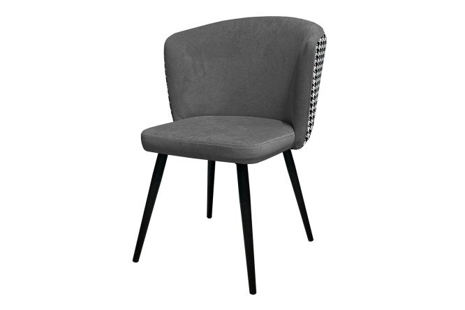 Изображение товара Стул Dallas 56.5х83х58 см мягкий велюровый с металлическими ножками надежная конструкция