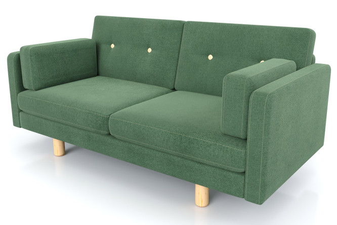 Изображение товара Диван Ингвар зелёный размеры 165х83х80 см