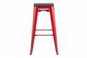 Барный стул Stool Group Tolix 45х84.5х51.5 см, цвет сидушки дерево, ножек красный глянцевый