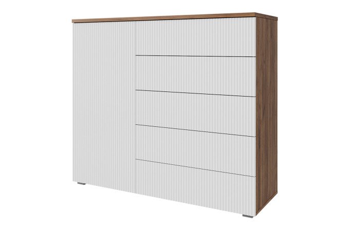 Изображение товара Стильный комод Оскар Амели 125,4х109,2х44 см дуб табачный