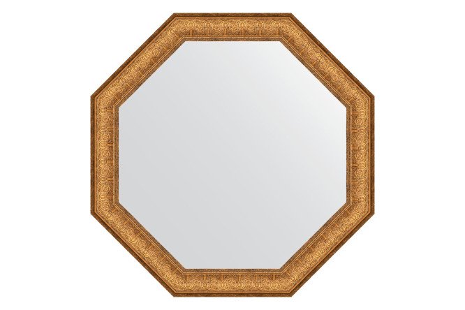 Изображение товара Настенное зеркало в багетной раме EVOFORM Octagon 73.6х73.6 см медный эльдорадо