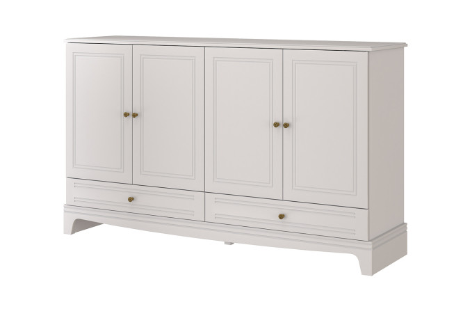 Изображение товара Комод Лорето 4 ящика и 2 двери современный стиль МДФ фрезерованный матовый