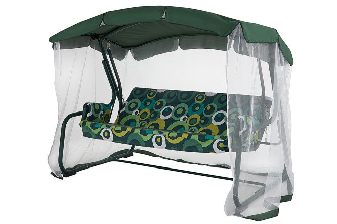 Изображение товара Садовые качели Орландо 225х166х127 см, цвет каркаса зелёный, тента зелёный