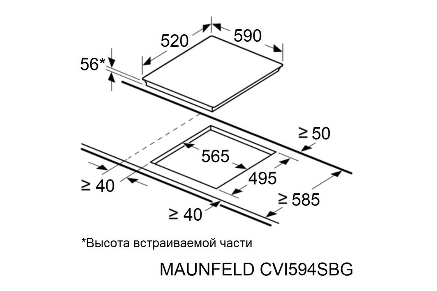 Индукционная варочная панель CVI594SWH