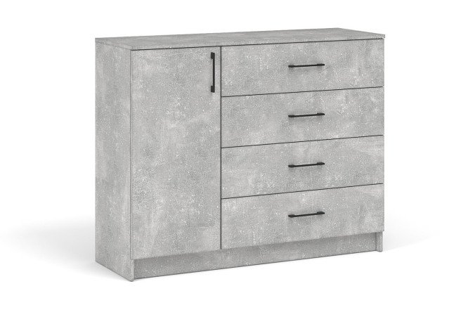 Изображение товара Комод Чикаго с 1 дверцей и 4 ящиками для хранения