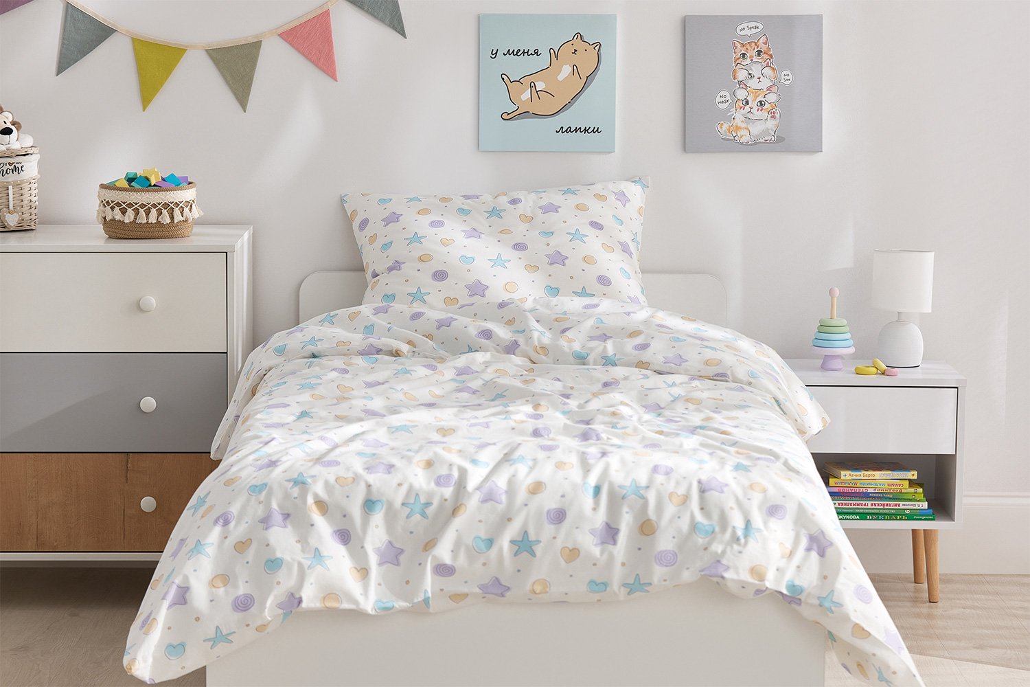 Комплект постельного белья MICASA Kids Lovely stars