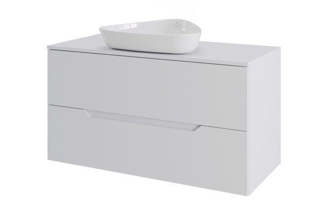 Изображение товара Тумба подвесная ORANGE Line 100 LI-100TuwMDF+B07-500W 100.5 см современная мебель для ванной или ку