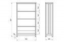 Стеллаж Wood L 92х162.7х36 см
