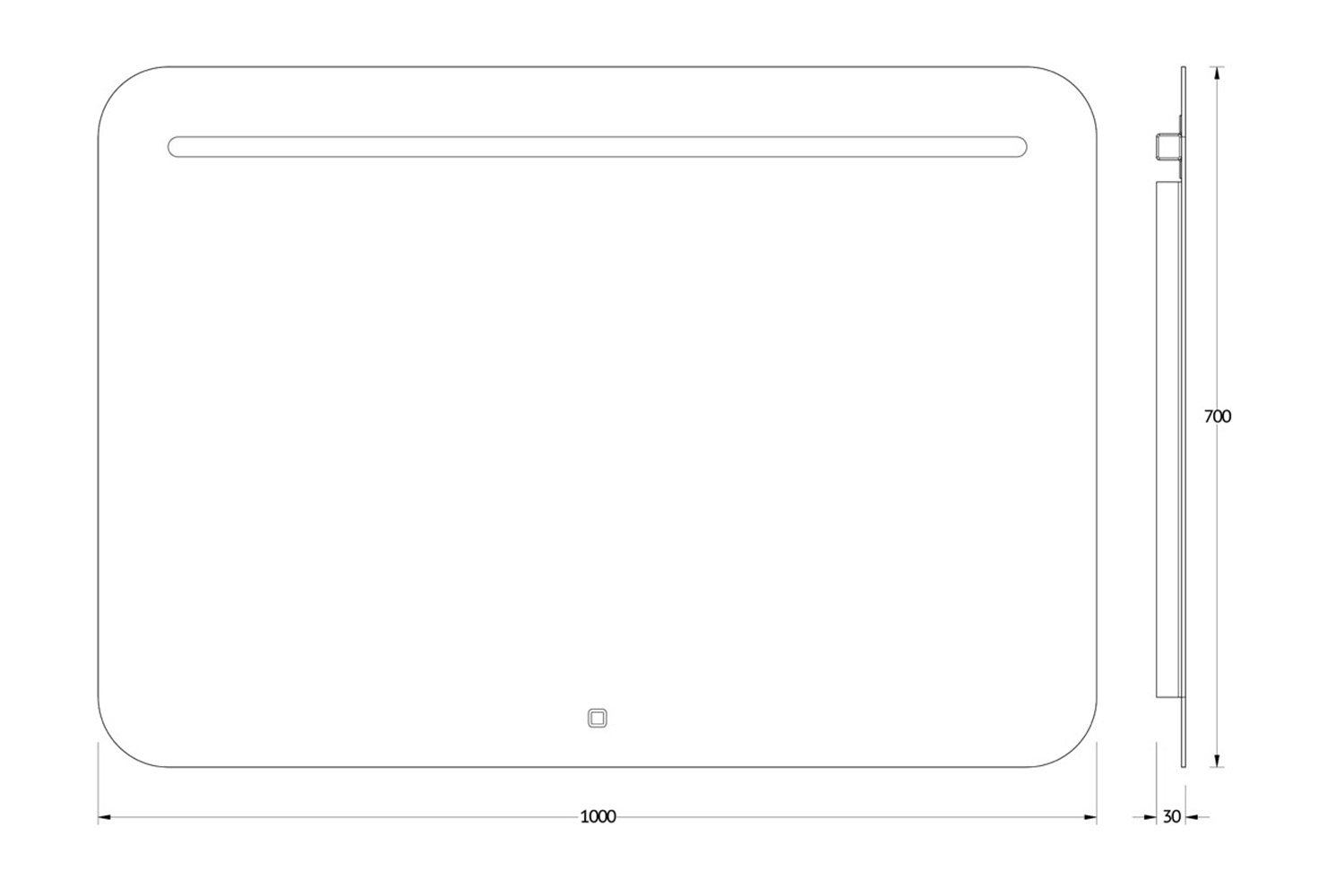 фото Зеркало со встроенным led-светильником ledline by 2447 evoform