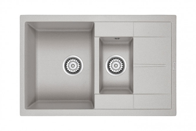 Изображение товара Врезная кухонная мойка с крылом PAULMARK Feste PM237850-GR 77.5х49.5х19.5 см