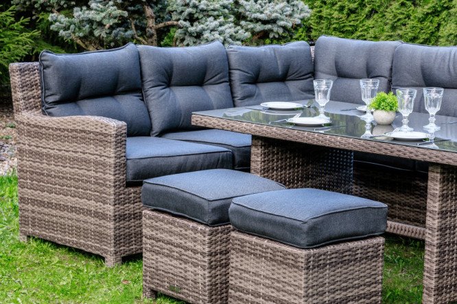 Комплект мебели Genry цвет каркаса серый, отделки серый