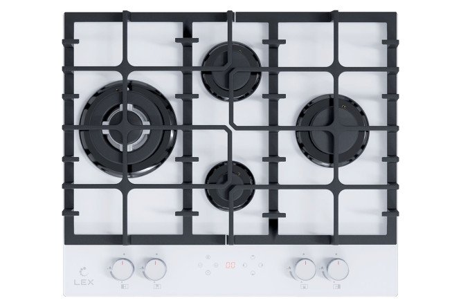 Изображение товара Газовая варочная панель LEX GVG 646T WH 60 см с 4 зонами нагрева