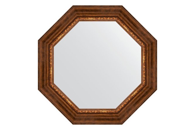 Изображение товара Настенное зеркало в багетной раме EVOFORM Octagon BY 3791 66,6х66,6 см римская бронза